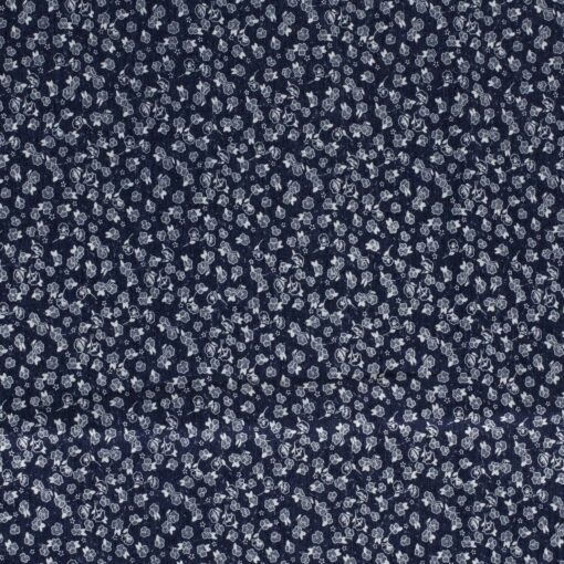 fleur en jean bleu foncé - Van Mook Stoffen