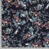Tissu aspect lin imprimé plantes marine