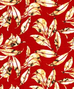 Jersey imprimé feuilles Rouge