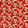 Jersey imprimé feuilles Rouge - Van Mook Stoffen