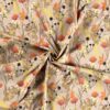 Tissu Bengaline imprimé fleurs beige - Van Mook Stoffen