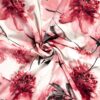 Tissu jersey imprimé fleurs rose - Van Mook Stoffen