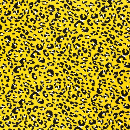 Tissu demi lin imprimé jaune - Van Mook Stoffen