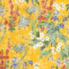 Tissu voile imprimé fleurs jaune - Van Mook Stoffen