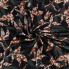 Jersey de viscose Décharge de tissu imprimé de fleurs gris foncé - Van Mook Stoffen